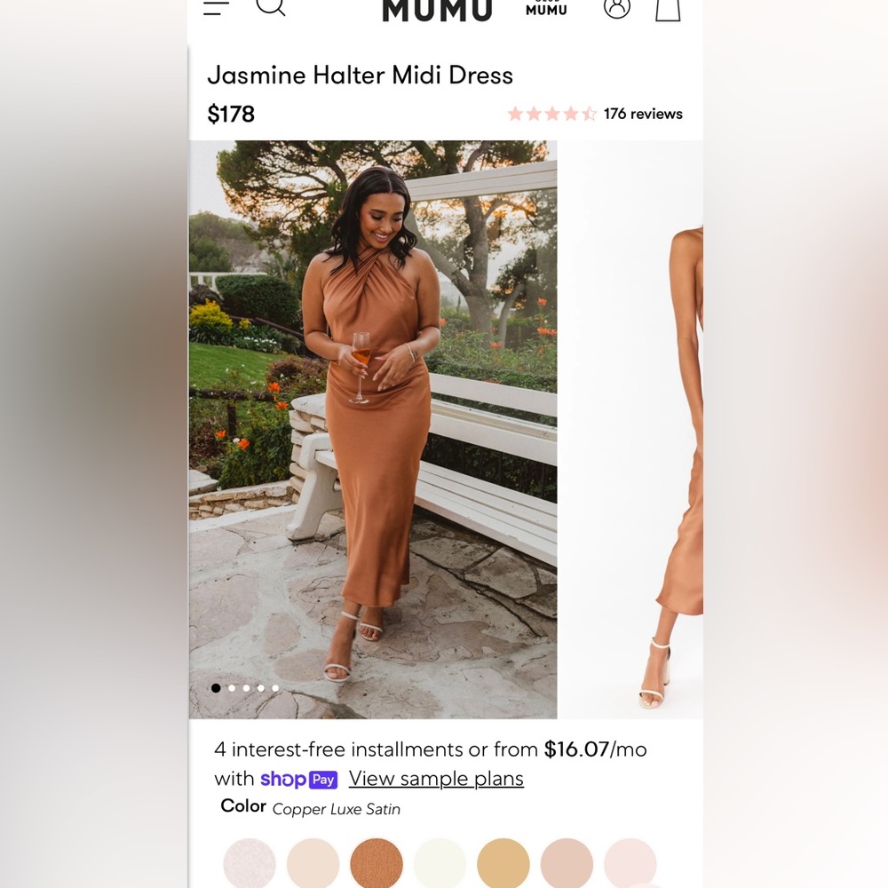 Show me your Mumu Jasmine halter midi
